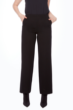 Load image into Gallery viewer, Up! Solid Ponte Wide Leg Pant | Black | 68237UP
