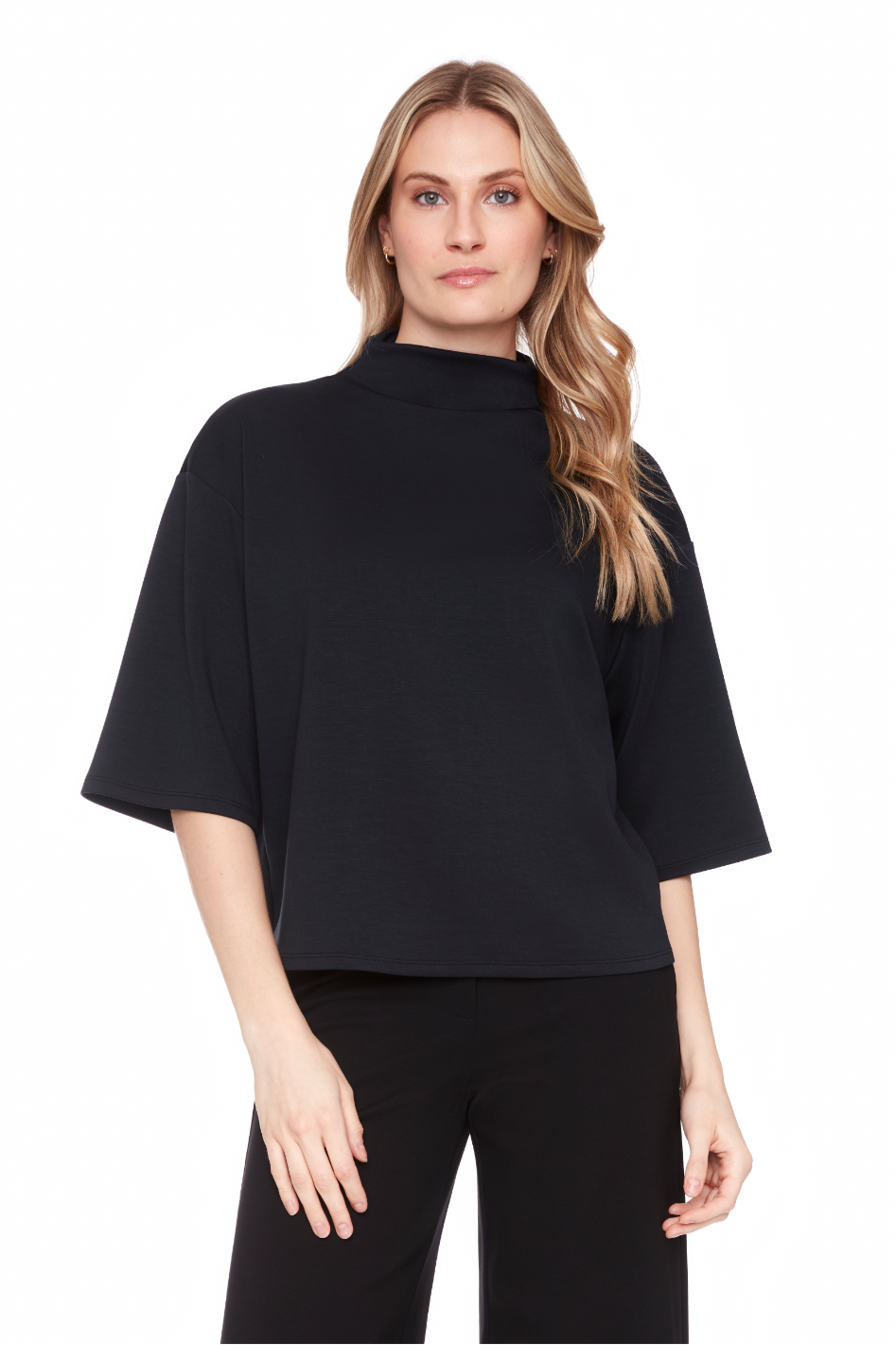 Up! Butter Short Sleeve Top in Black