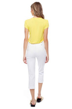 Load image into Gallery viewer, Up! Cropped Pant with Petal Hem in White Back Image
