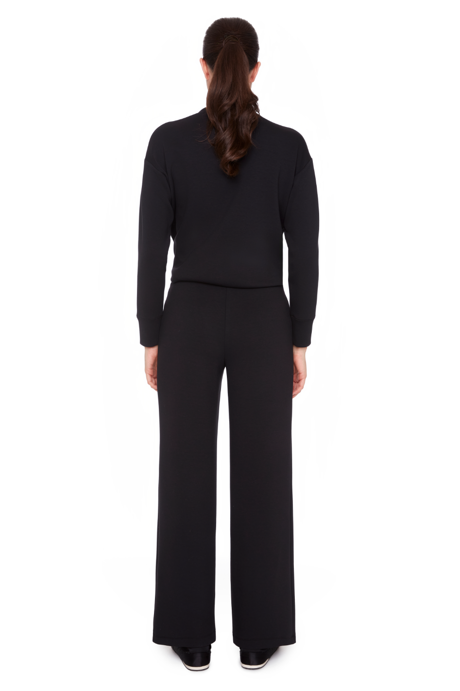 Up! Wide Leg Malibu Full Length Pant in Black