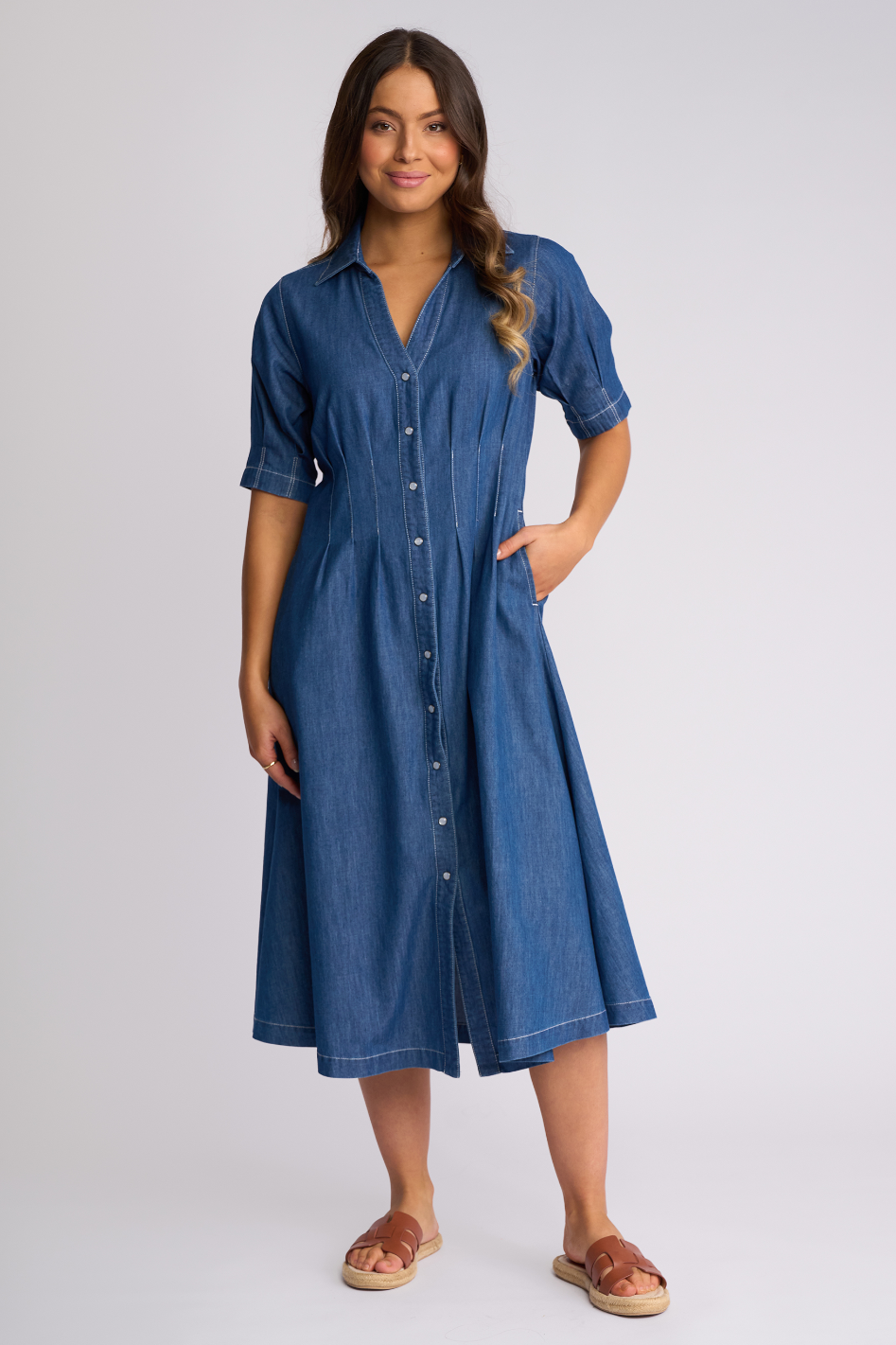 Vassalli Addie Dress in Ocean