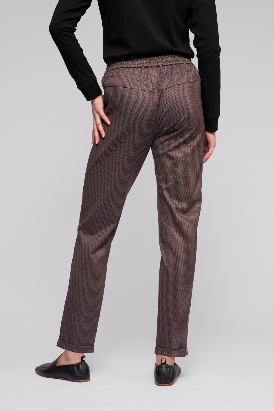 Vassalli Brooklyn Pant in Chocolate Check