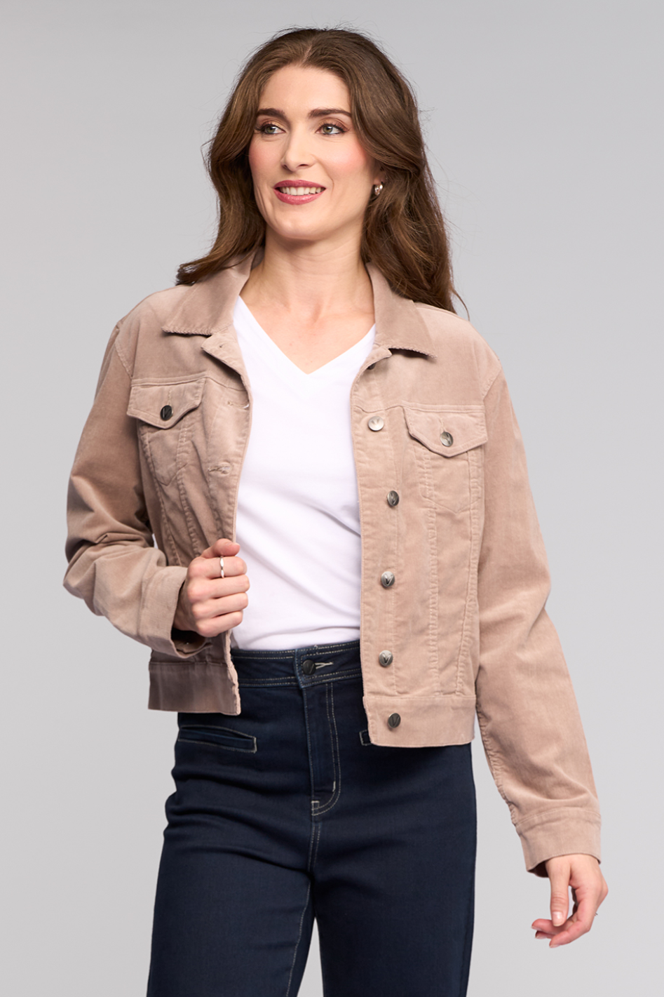 Vassalli Core Cord Jacket | Twig | 4051M