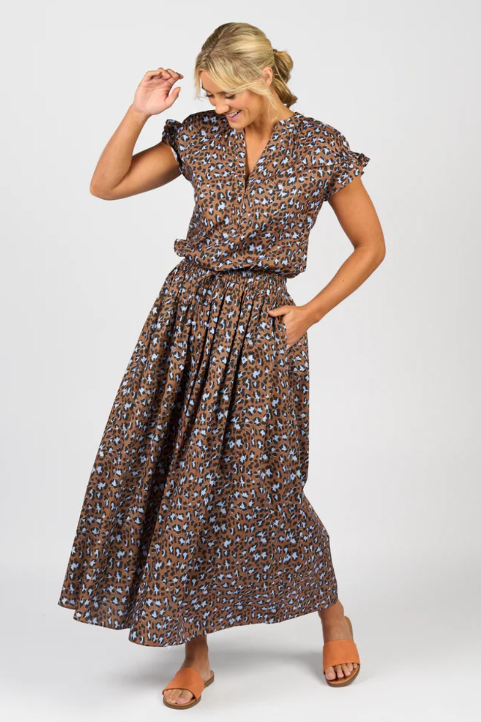 Vassalli Elastic Waist Skirt in Nala