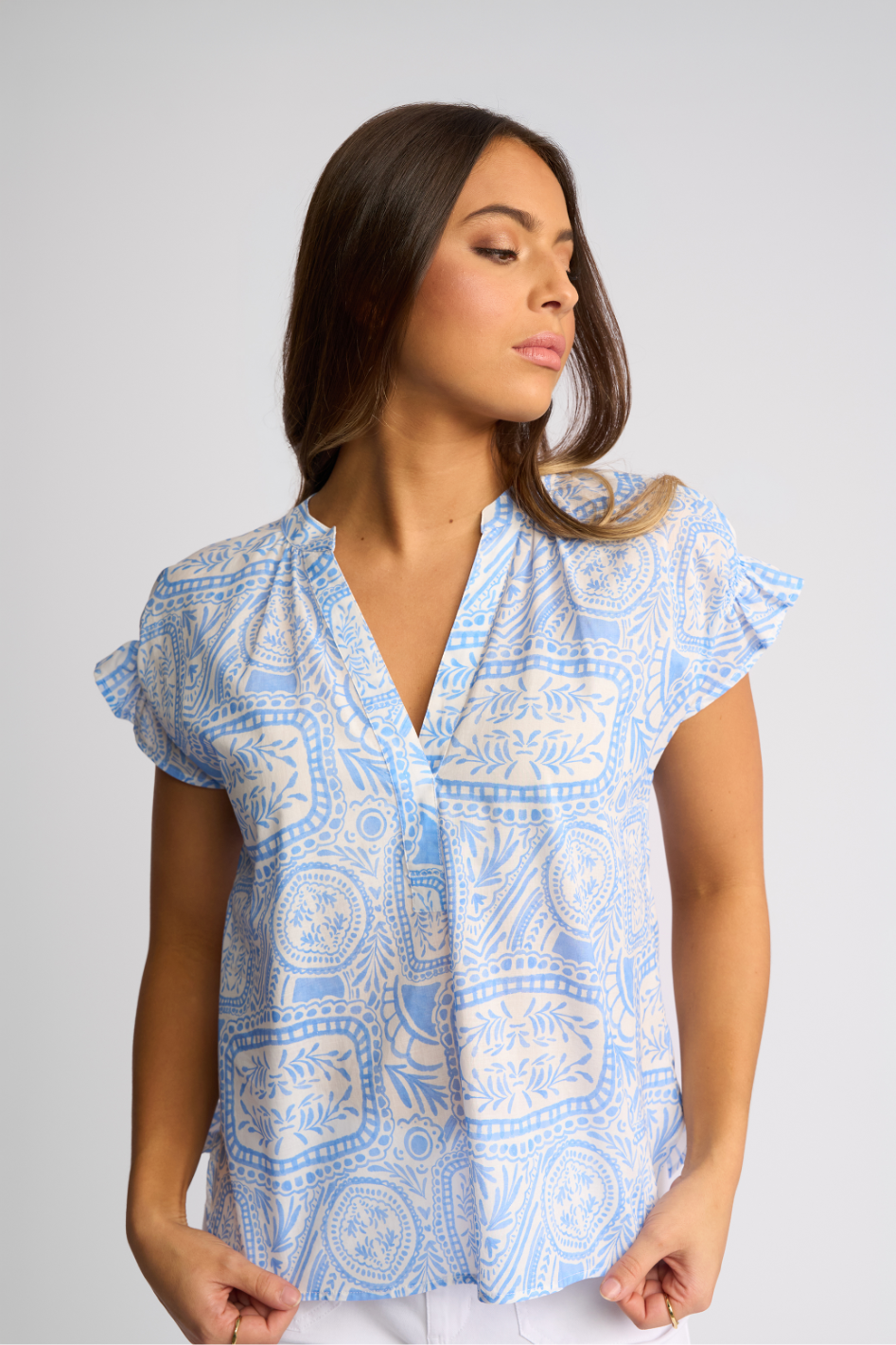 Vassalli Evelyn Top in Palma Print
