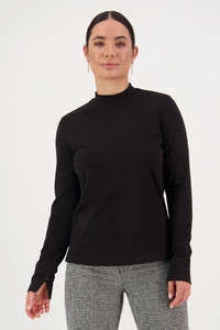 Vassalli High Neck Top with Side Splits