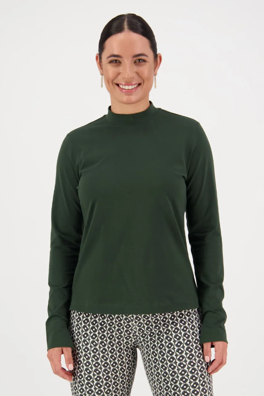 Vassalli High Neck Top with Side Splits