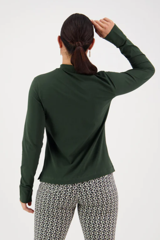 Vassalli High Neck Top with Side Splits