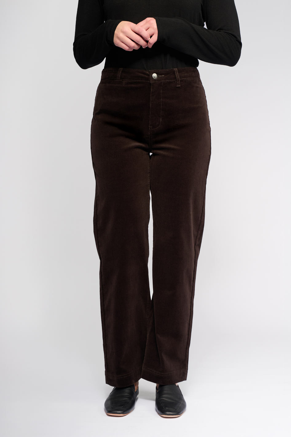 Vassalli Market Cord Pant | Straight Ankle Grazer | Walnut | 5039
