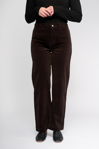 Vassalli Market Cord Pant | Straight Ankle Grazer | Walnut | 5039