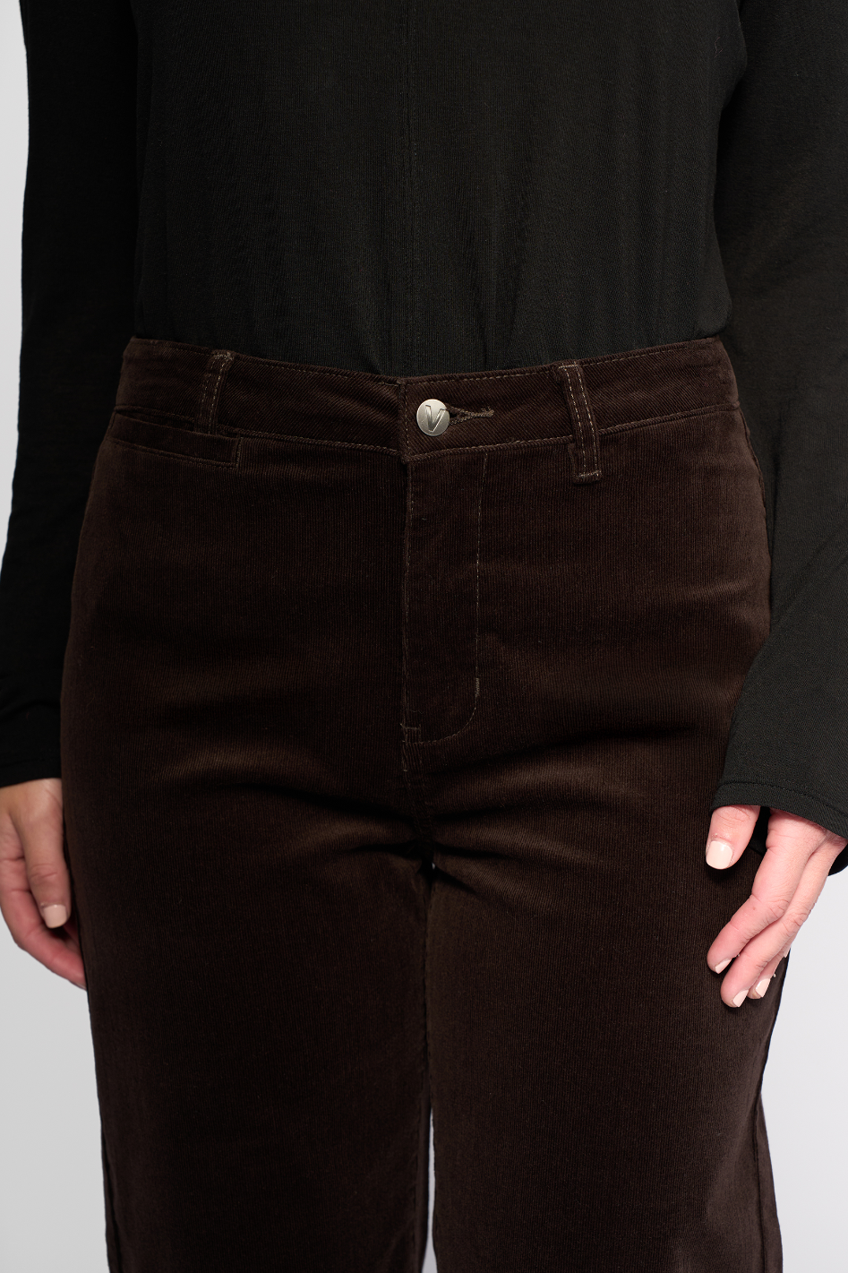 Vassalli Market Cord Pant | Straight Ankle Grazer | Walnut | 5039