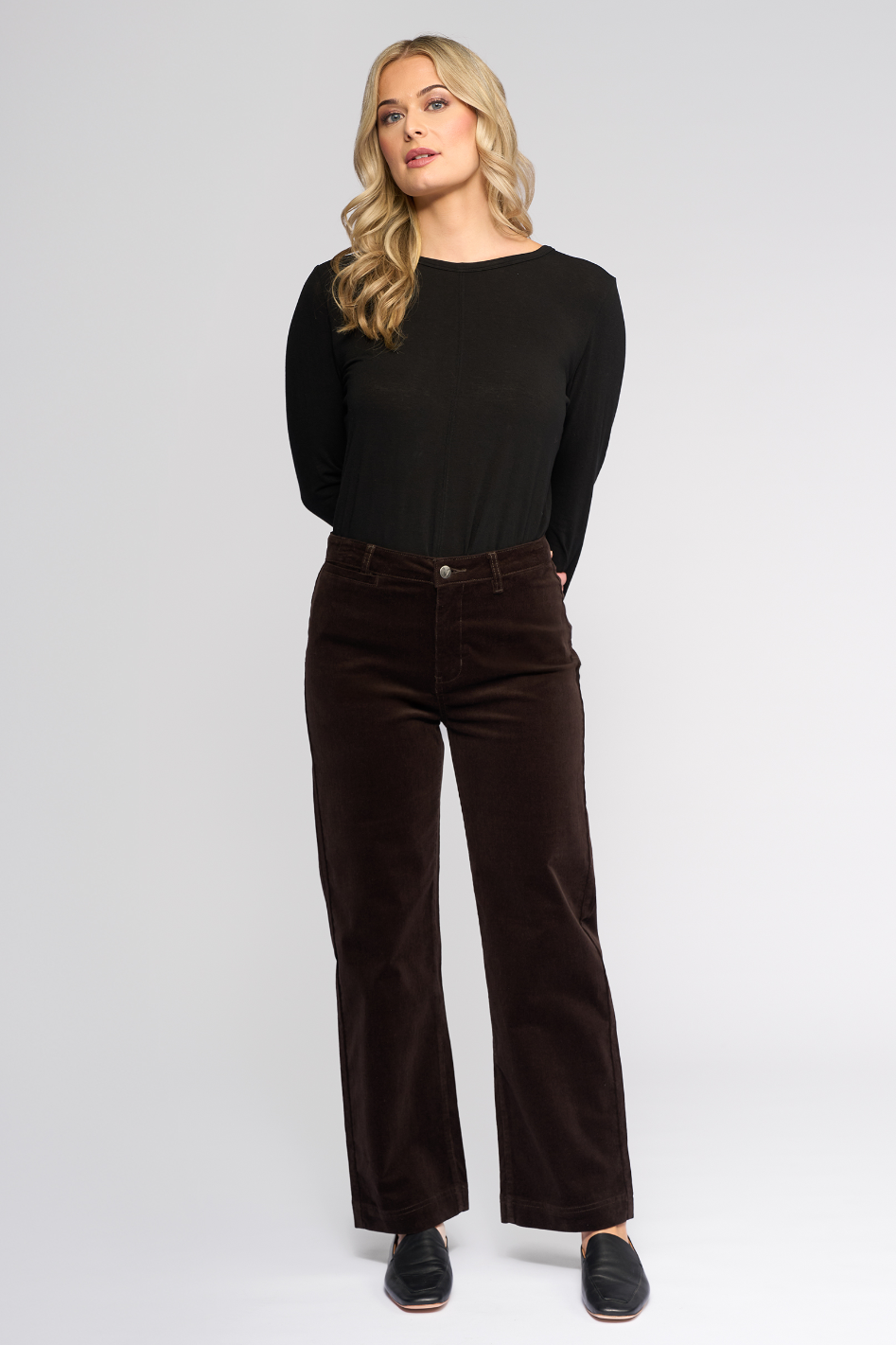 Vassalli Market Cord Pant | Straight Ankle Grazer | Walnut | 5039