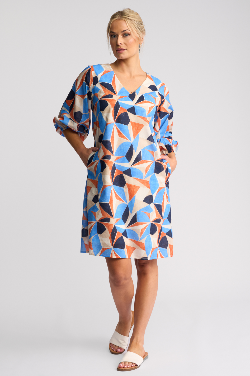 Vassalli Newman Dress in Row Print