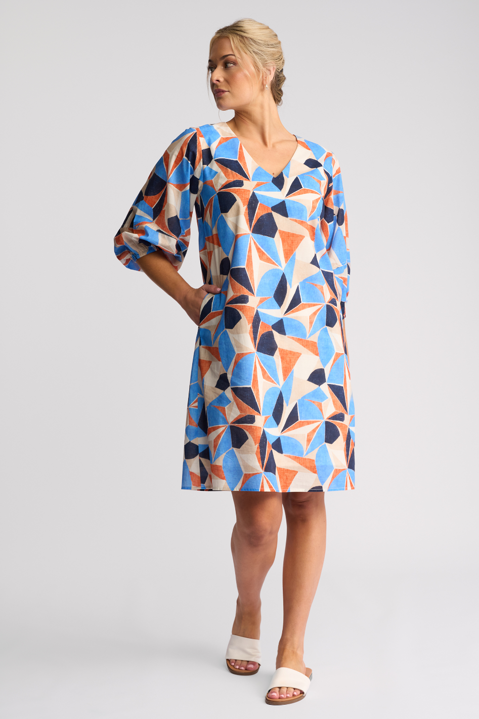 Vassalli Newman Dress in Row Print