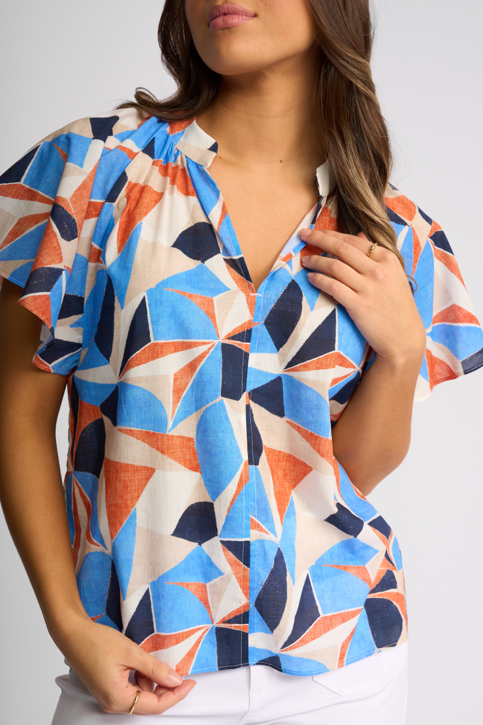 Vassalli Nyla Top in Row Print
