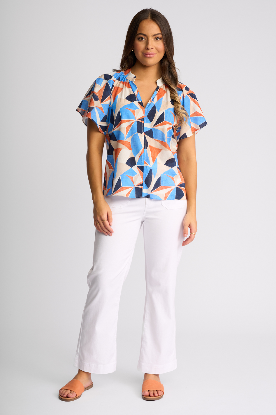 Vassalli Nyla Top in Row Print