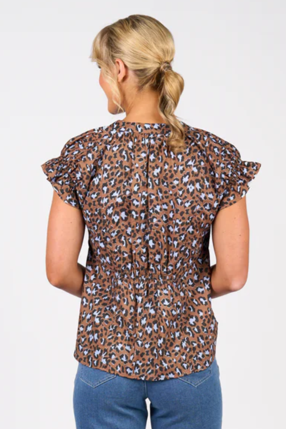 Vassalli Printed Drop Shoulder Top in Nala Print 