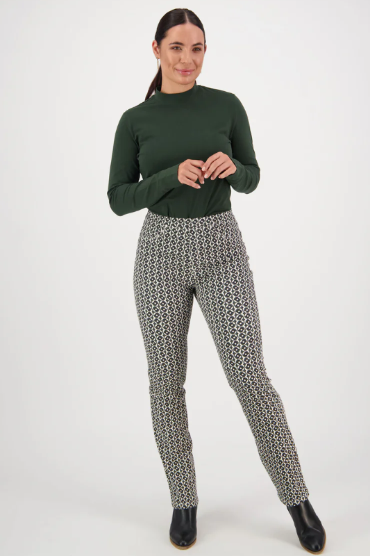 Vassalli Slim Leg Full Length Printed Pull On in Vault