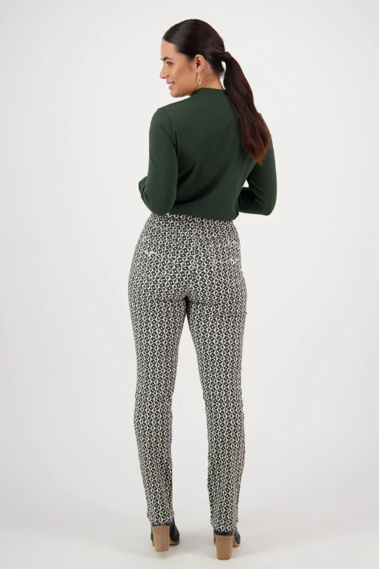 Vassalli Slim Leg Full Length Printed Pull On in Vault
