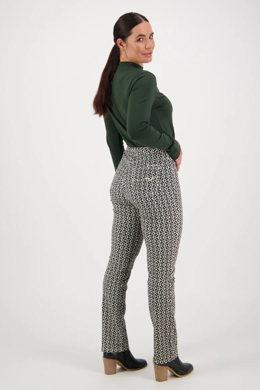 Vassalli Slim Leg Full Length Printed Pull On in Vault