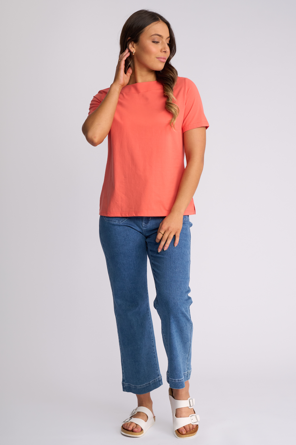 Vassalli Raya Top in Coral