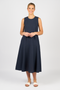 Vassalli Sleeveless Dress in Ink 
