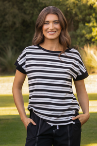 Vassalli Thea Top | Black/White | 4363S