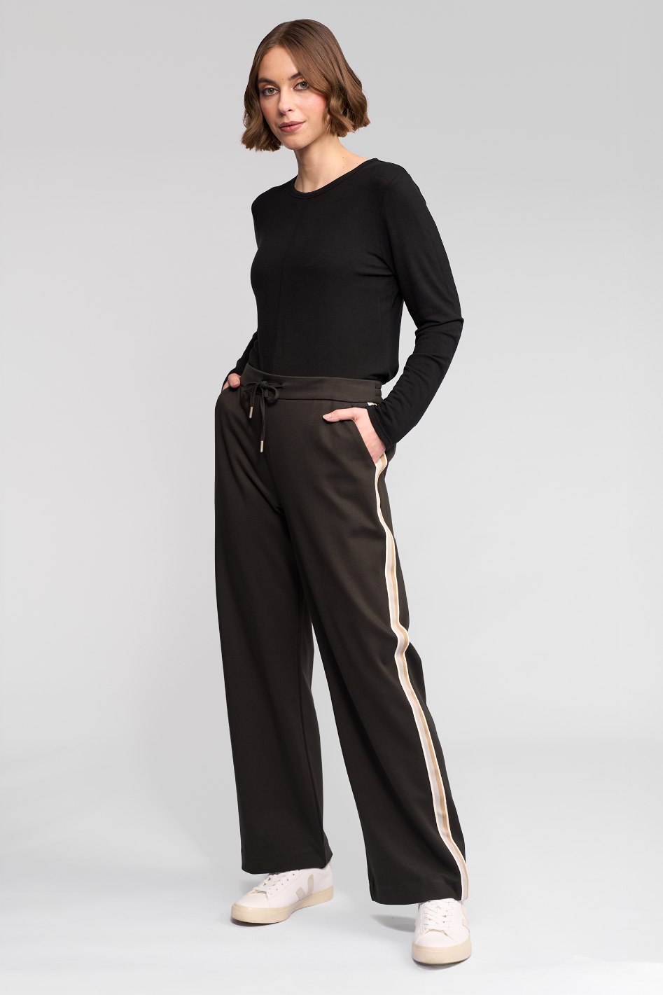 Vassalli Weekend Knit Pant | Wide Leg | Dark Hunter | 5006
