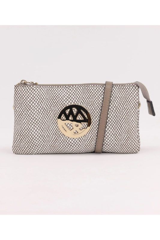 Willow and Zac Katie Clutch in White Fog