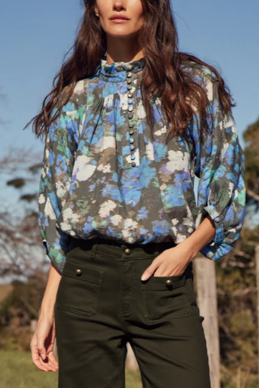 Zoe Kratzmann Crescendo Top | Forest Blur