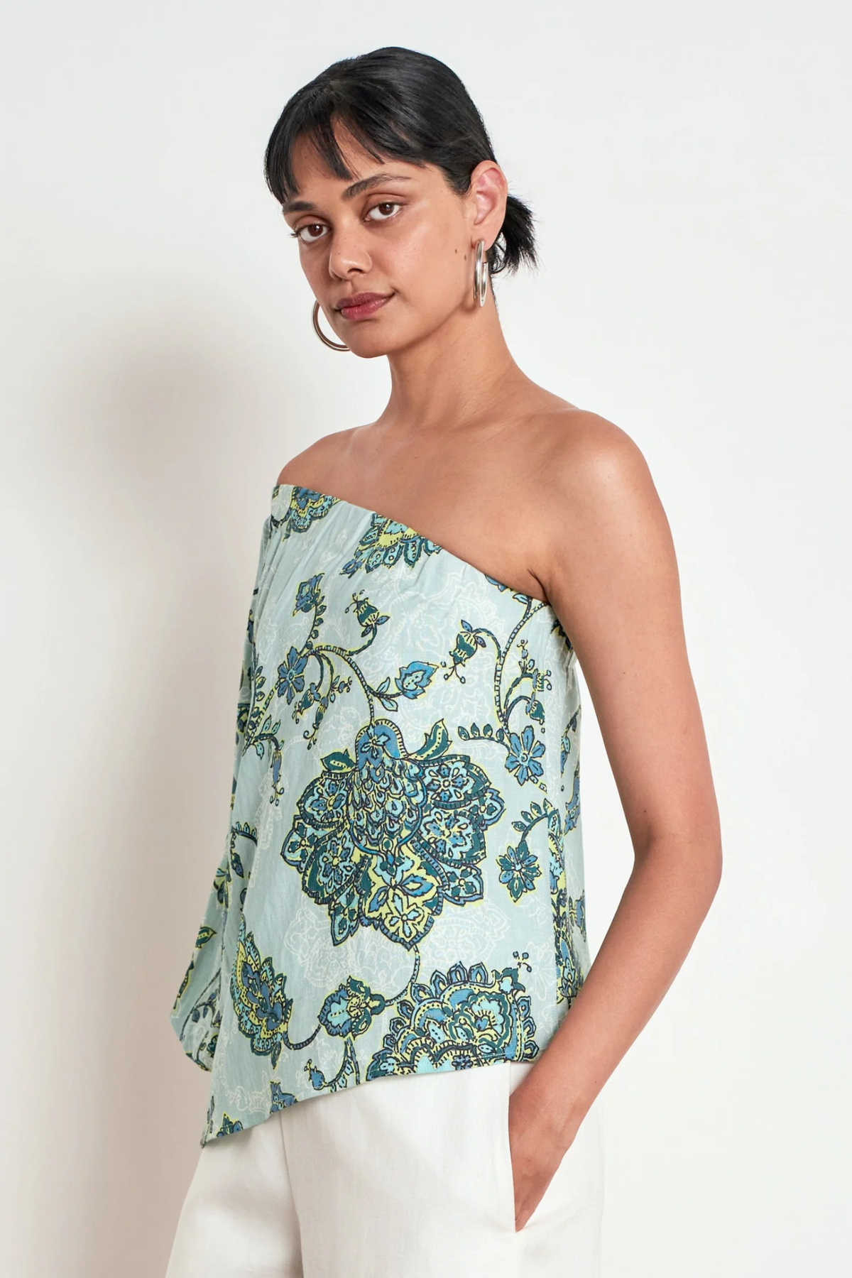 Zoe Kratzmann Pearl Top in Fern Paisley