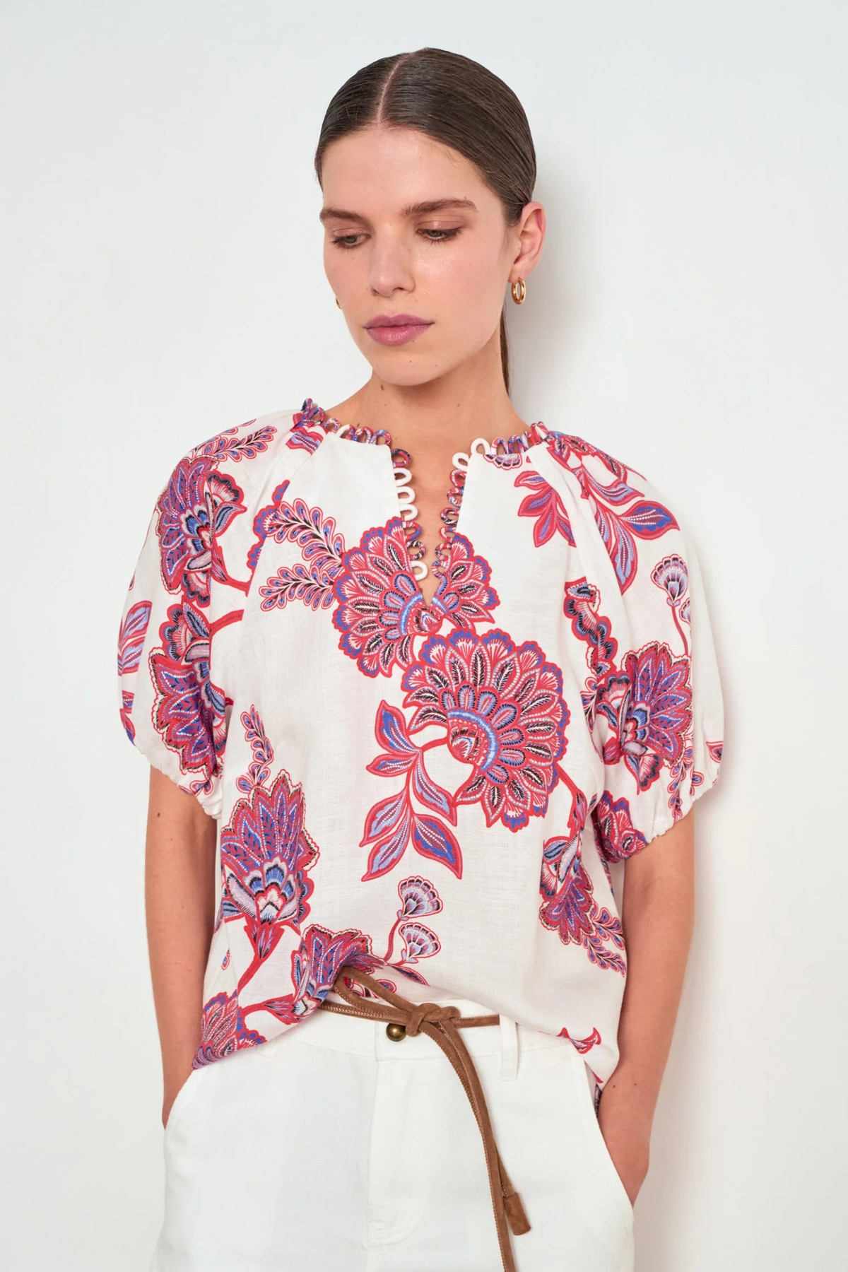 Zoe Kratzmann Perceive Top in Crimson K'gari