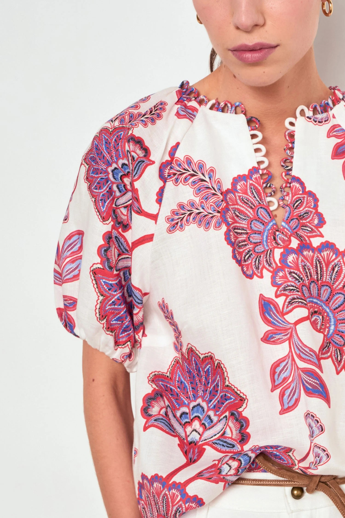 Zoe Kratzmann Perceive Top in Crimson K'gari