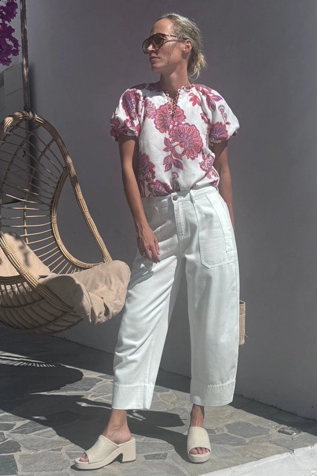 Zoe Kratzmann Perceive Top in Crimson K'gari