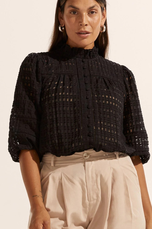 Zoe Kratzmann Wayfarer Top | Black Window