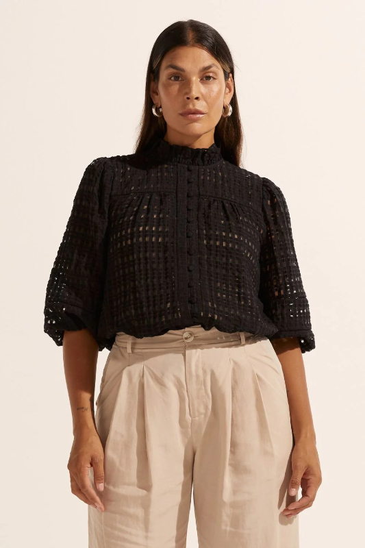 Zoe Kratzmann Wayfarer Top | Black Window
