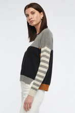 Load image into Gallery viewer, Zaket and Plover Eclectic Intarsia Jumper in Cloud
