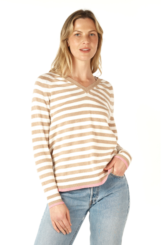 Zaket and Plover Essential Stripe V | Oat