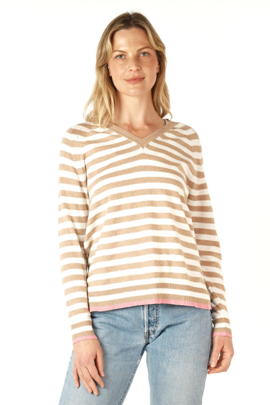 Zaket and Plover Essential Stripe V | Oat