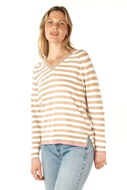 Zaket and Plover Essential Stripe V | Oat