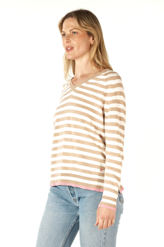 Zaket and Plover Essential Stripe V | Oat