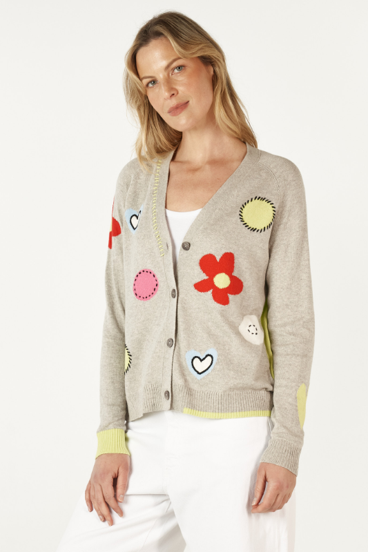 Zaket and Plover Happy Cardi | Marl