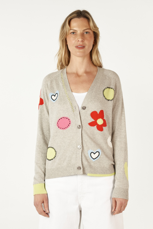 Zaket and Plover Happy Cardi | Marl