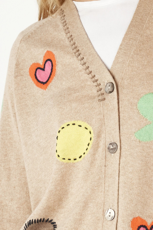 Zaket and Plover Happy Cardi | Oat