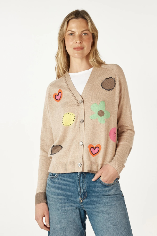 Zaket and Plover Happy Cardi | Oat
