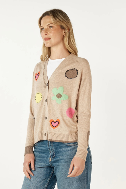 Zaket and Plover Happy Cardi | Oat