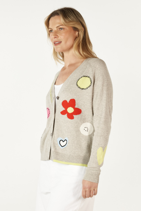 Zaket and Plover Happy Cardi | Marl