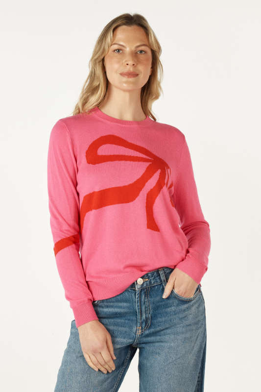 Zaket and Plover Rubi Bow Sweater | Pink