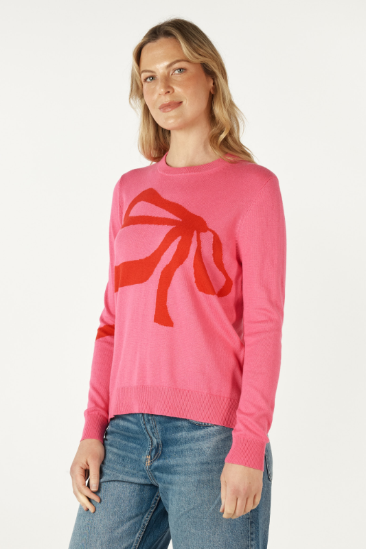 Zaket and Plover Rubi Bow Sweater | Pink
