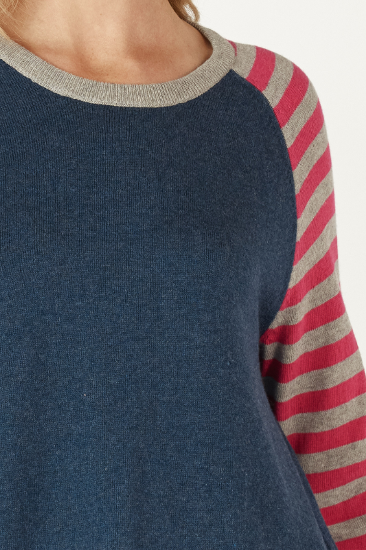 Zaket and Plover Spot + Stripe Crew | Denim